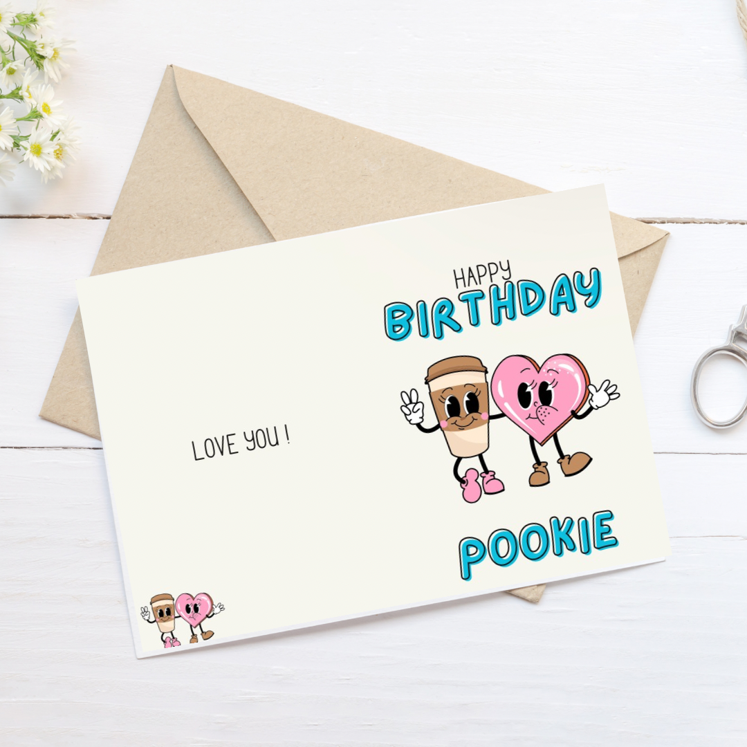 Digital Pookie Birthday Card | Printable Birthday Card | Instant Download