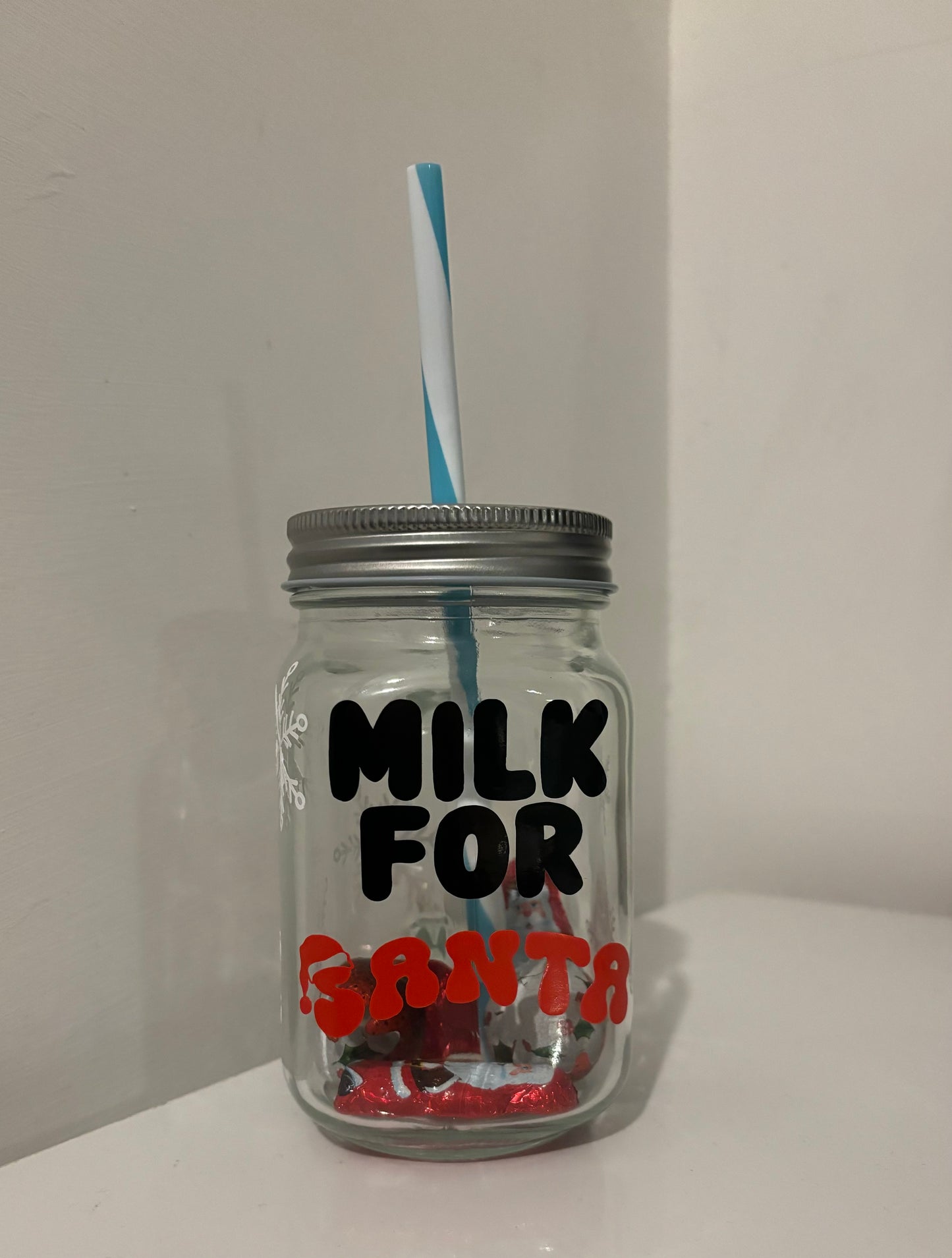 Milk for Santa glass