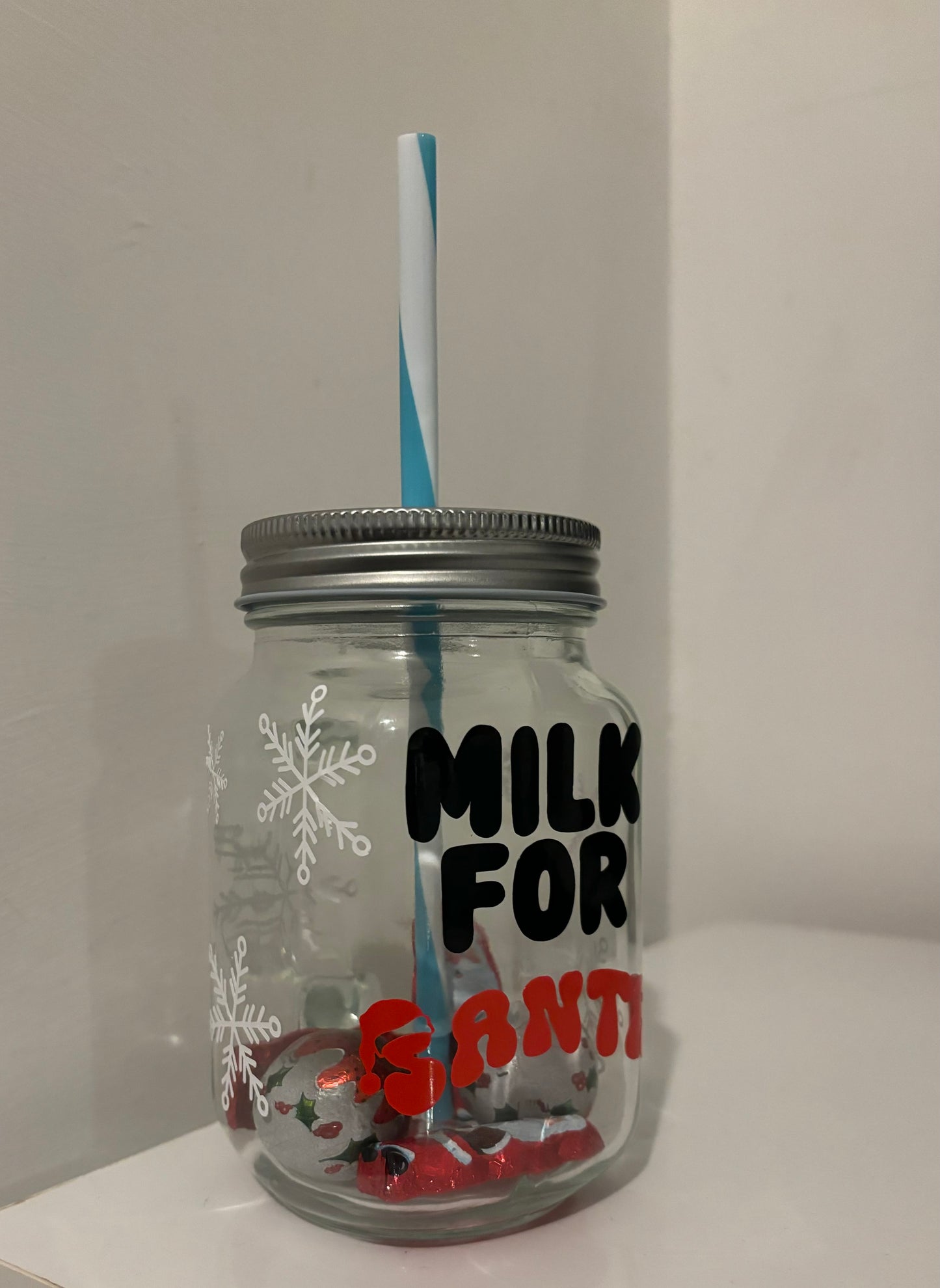 Milk for Santa glass