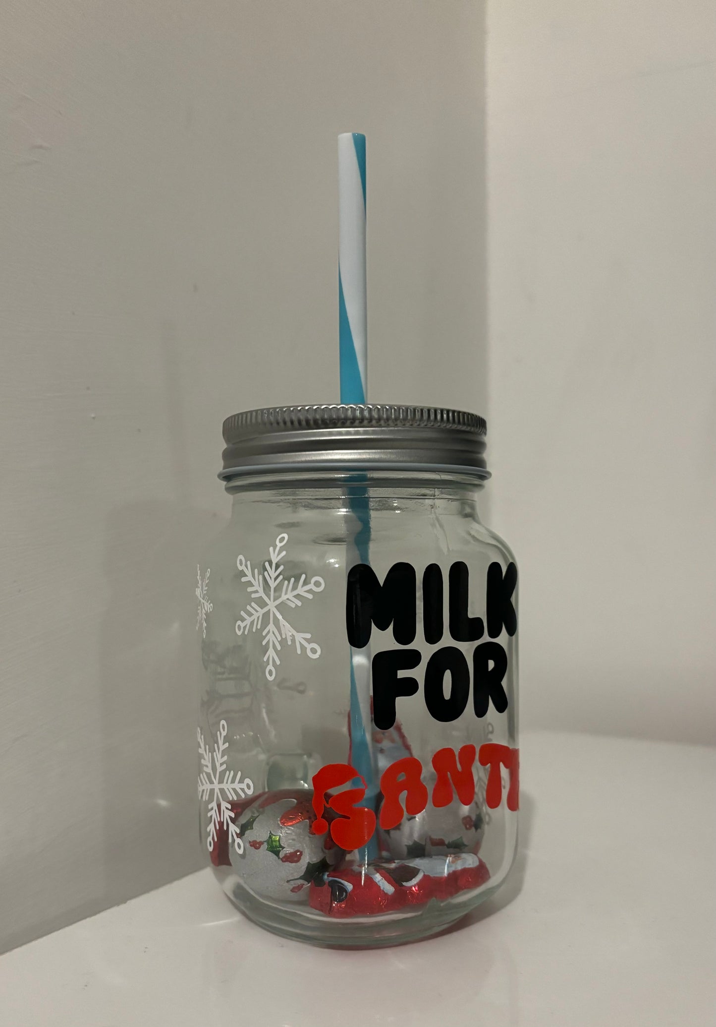 Milk for Santa glass